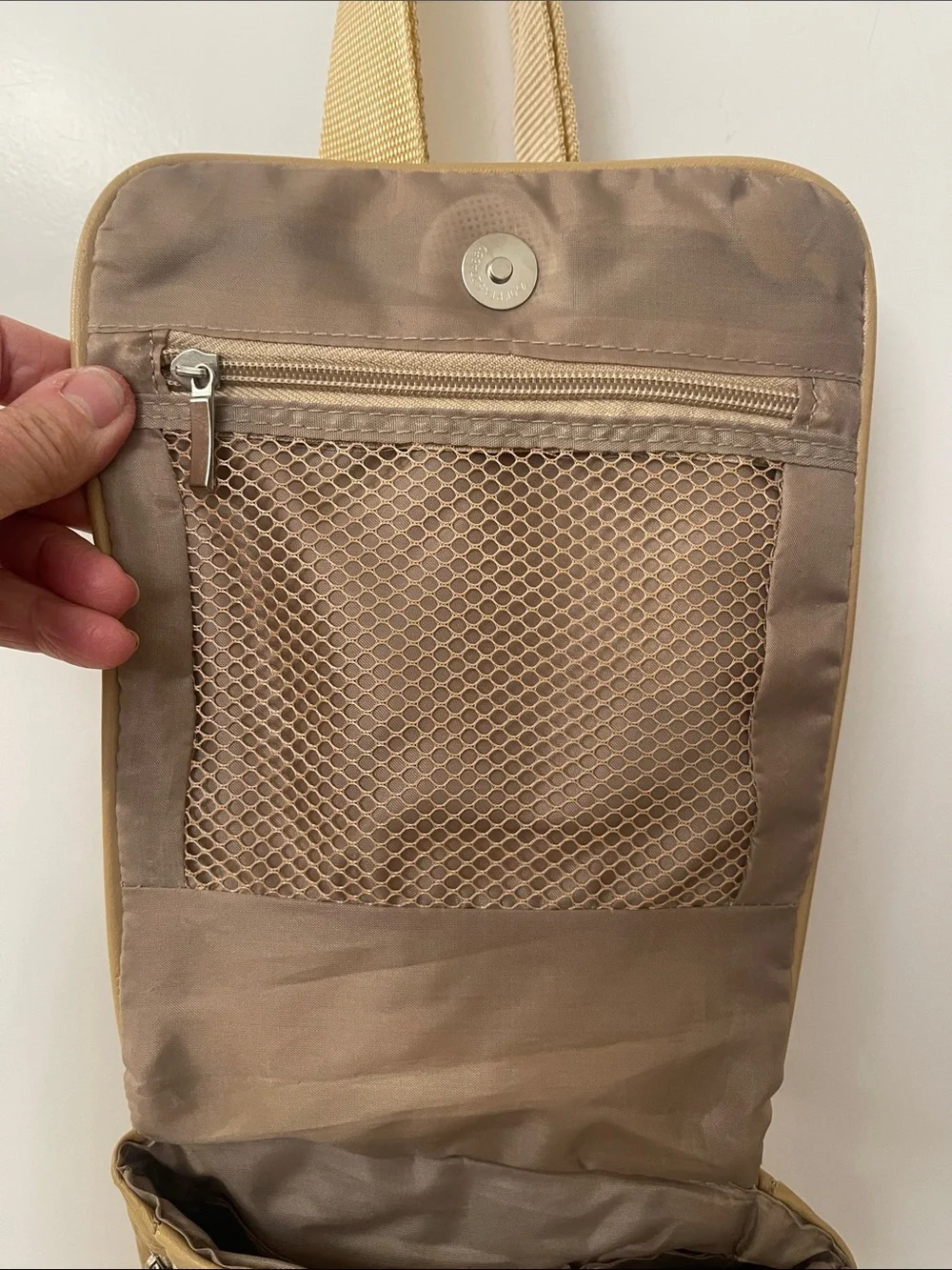 Buxton tan crossbody sling backpack
